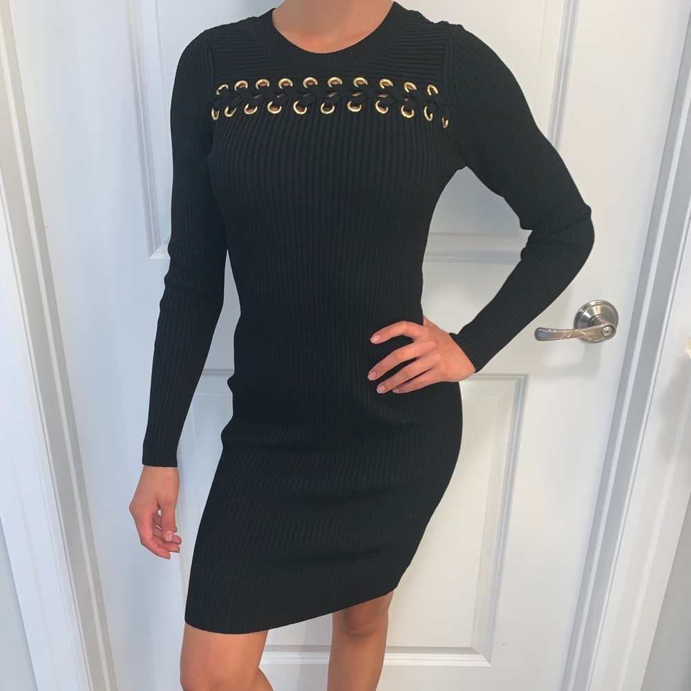 Black mini dress